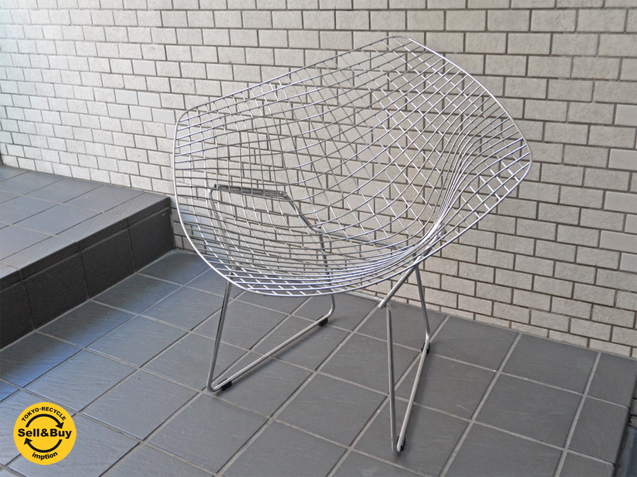 ハリーベルトイア Harry Bertoia ダイヤモンドチェア リプロダクト スチールワイヤー クローム ミッドセンチュリー 　中古品 買い取りしました。