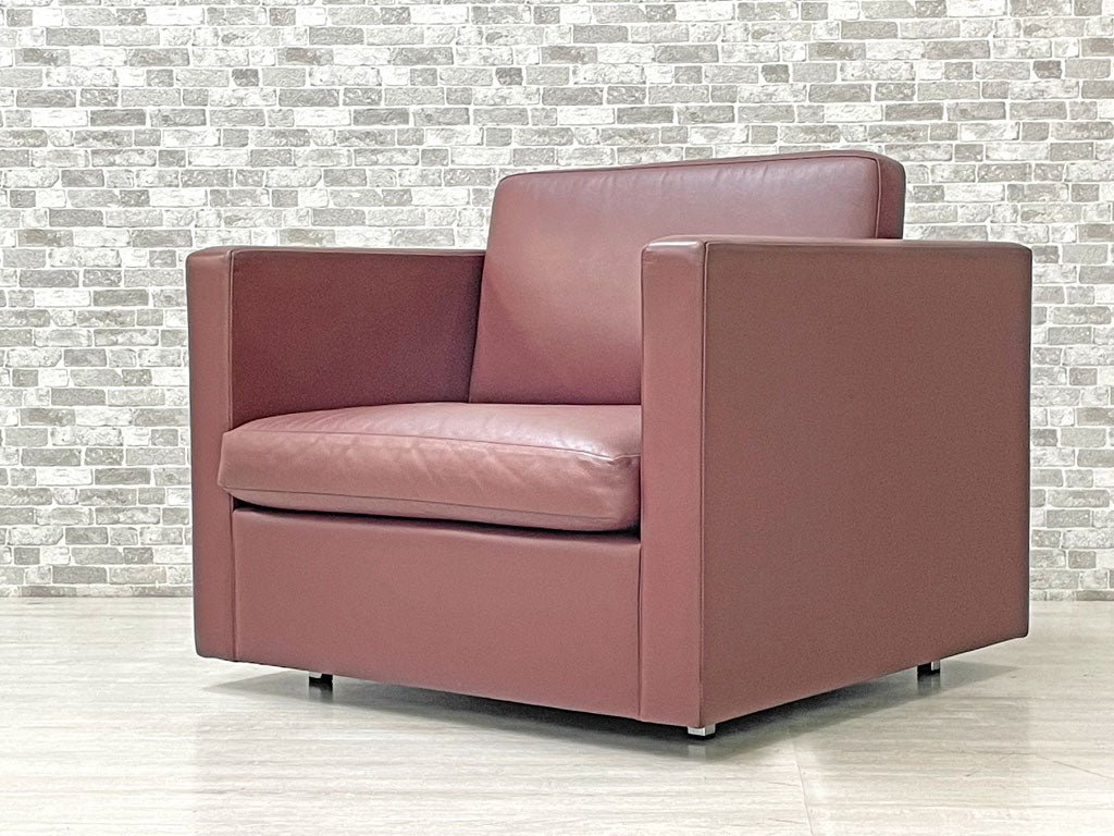 ノル Knoll チャールズフィスターコレクション Charles Pfister Collection アームチェア ソファ フルレザー 本革 1人掛け 参考価格￥891,000～  中古品 買い取りしました。