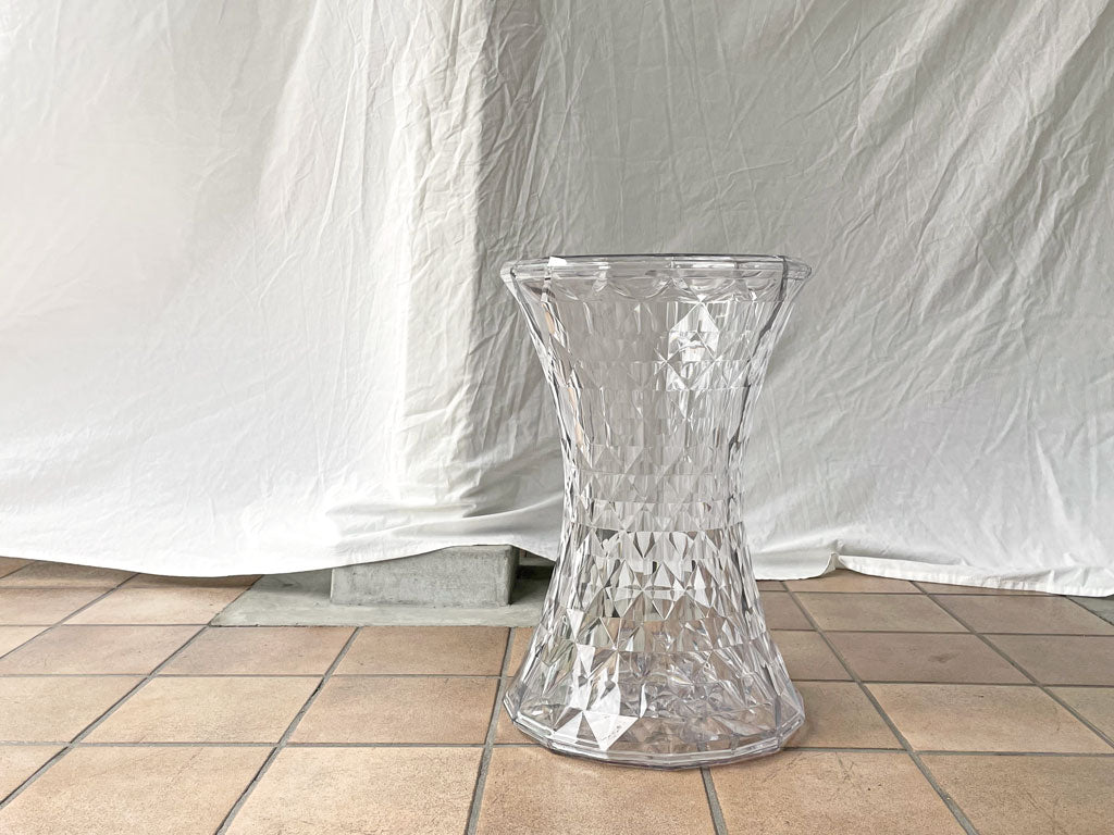 カルテル Kartell ストーン STONE スツール サイドテーブル クリア Φ30cm マルセル・ワンダース Marcel Wanders イタリア 定価38,600円 中古品 買い取りしました。