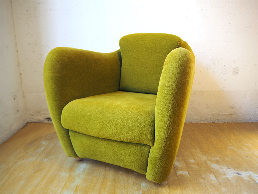 イデー IDEE ミニミラーアームチェア MINI MILLER ARM CHAIR パーソナルチェア シングルソファ ファブリック グリーン 中古品 買い取りしました。