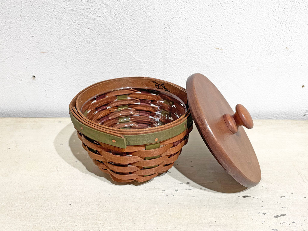 ロンガバーガー Longaberger ミニバスケット Mini basket キャニスター アメリカ USA テーブルウェア 手編み籠 中古品 買い取りしました。