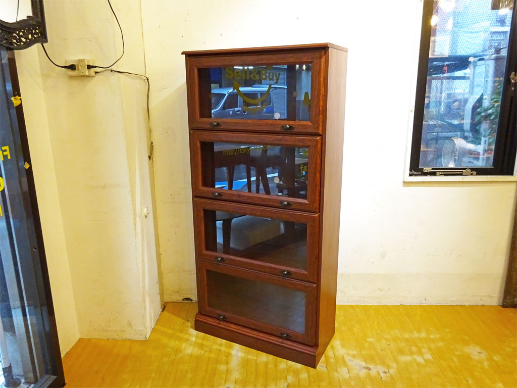 サウダー SAUDER ビンテージスタイル フリップアップドア ブックケース ブックシェルフ US家具 キャビネット 中古品 買い取りしました。