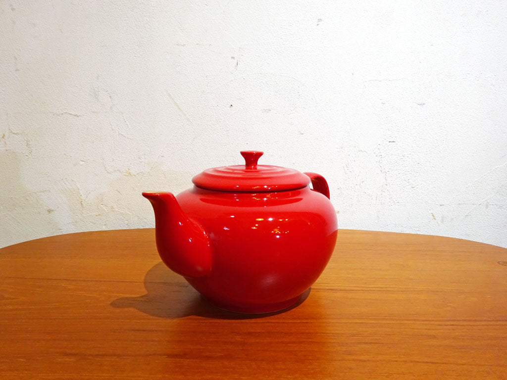 ルクルーゼ Le Creuset ティーポット ラージ Tea pot 1.3リットル チェリーレッド ストーンウェア 中古品 買い取りしました。