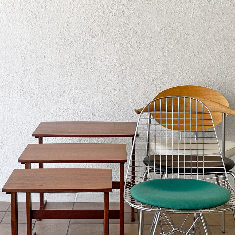 デンマークビンテージ Danish Vintage チーク材 ネストテーブル 3連 入れ子式 北欧家具 　～暮らしに寄り添う一台～