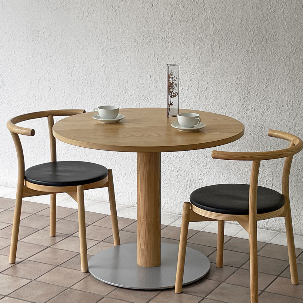 【用賀店】カンディハウス CONDE HOUSE コタン KOTAN ラウンド ダイニングテーブル＆ダイニングチェア レザーシート タモ材 深澤直人 スーパーノーマル 計3点 買取させていただきました。