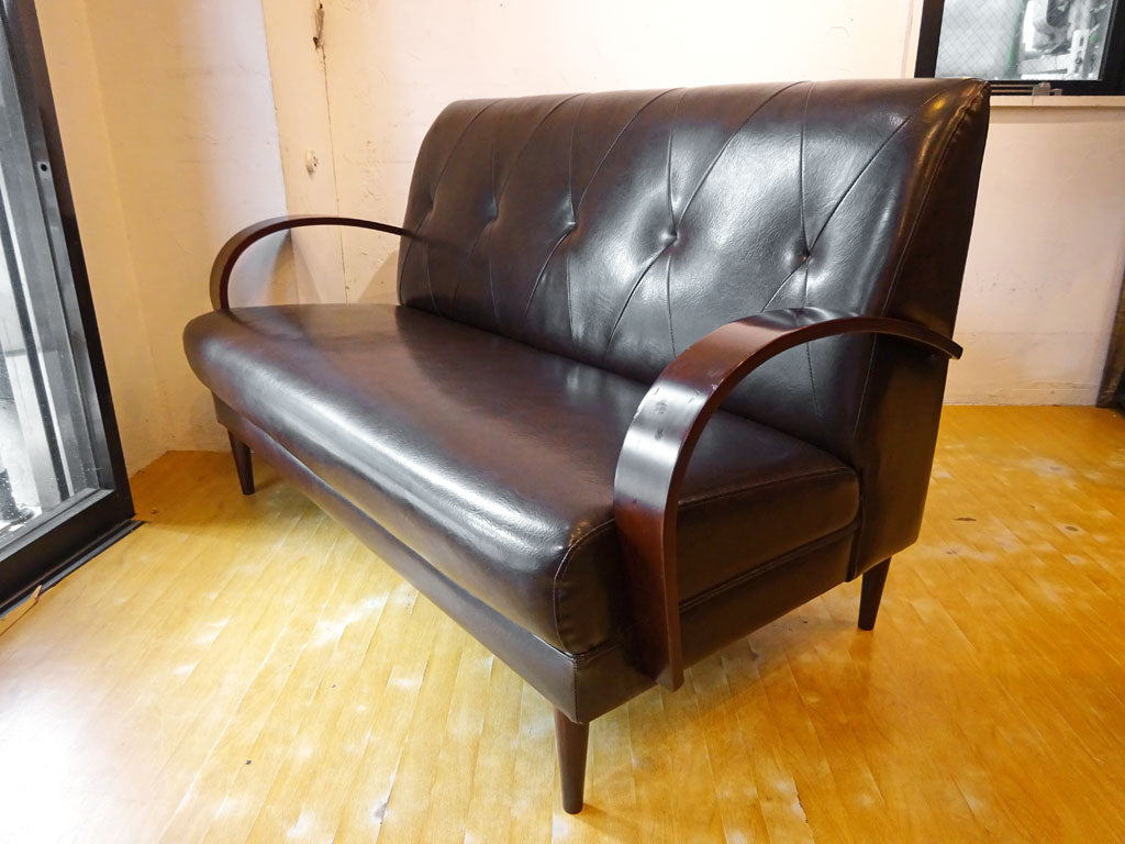 ビーカンパニー B-COMPANY ニューレザーシリーズ クールベ 2.5人掛け ソファ ブラウン 中古品 買い取りしました。