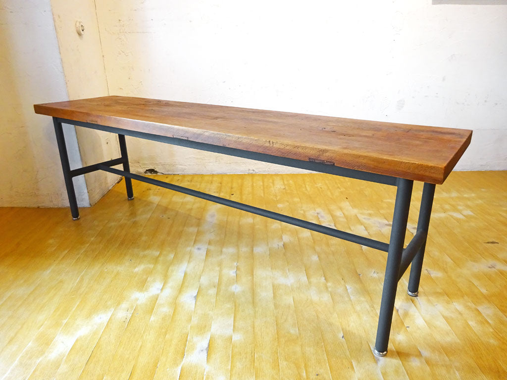 ノットアンティークス Knot antiques ブレラ ベンチ BRERA BENCH パイン古材 スチール インダストリアル クラッシュゲート CRASH GATE 中古品 買い取りしました。