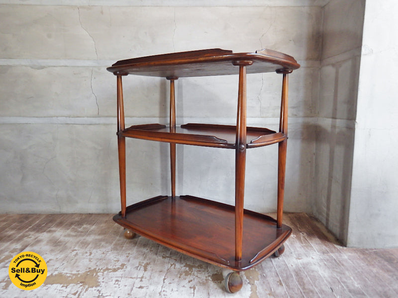 アーコール Ercol ビンテージ トロリー トローリー キッチン ワゴン キャスター付き 中古品 買い取りしました。学芸大学店 出張買取もお任せ下さい。