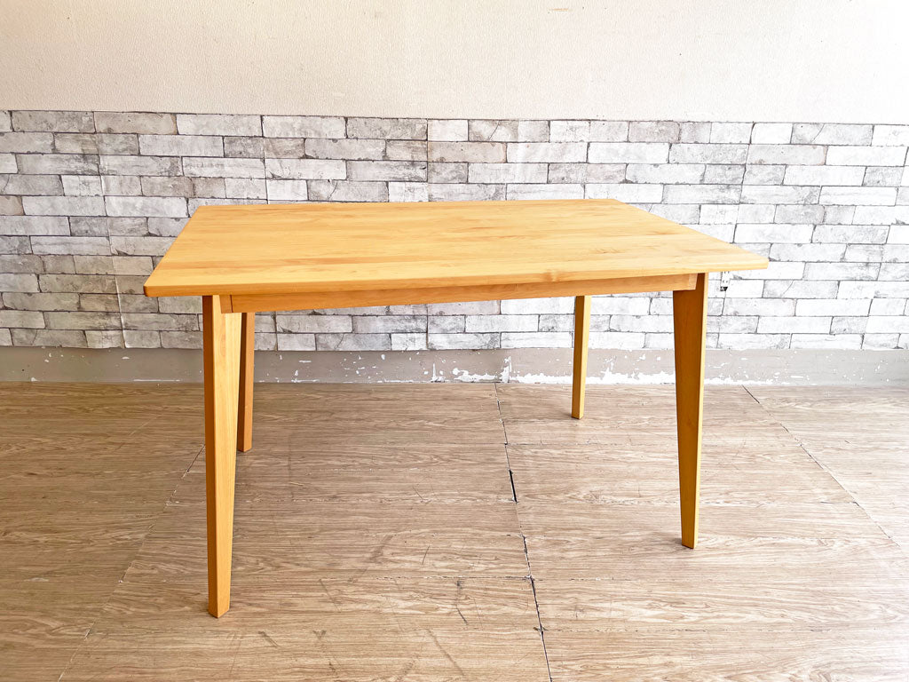 モモナチュラル Momo Natural ヴィボ vibo OVAL TOP20 ダイニングテーブル アルダー材 W120cm ナチュラル 定価￥67,000- 中古品 買い取りしました。