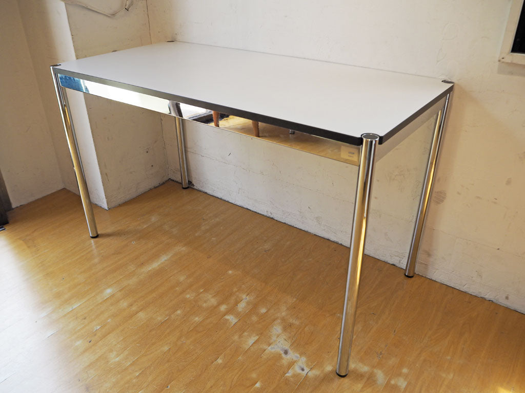 USMモジュラーファニチャー USM Haller USMハラーテーブル ワーキングデスク カンファレンステーブル W125 アジャスター 高さ調整機能付 ホワイト B 中古品 買い取りしました。