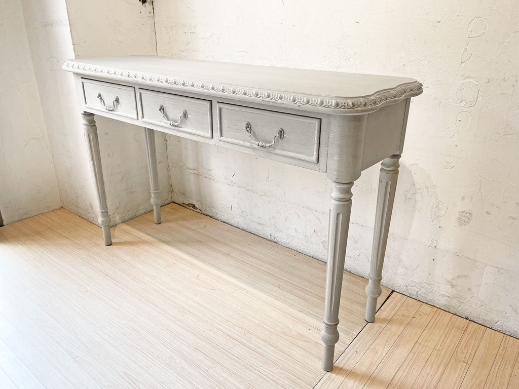 サラグレース Sarah Grace デビューシリーズ DEBUT コンソール ドロワー付 グレー CONSOLE OF DRAWERS シャビーシック エレガント 中古品 買い取りしました。