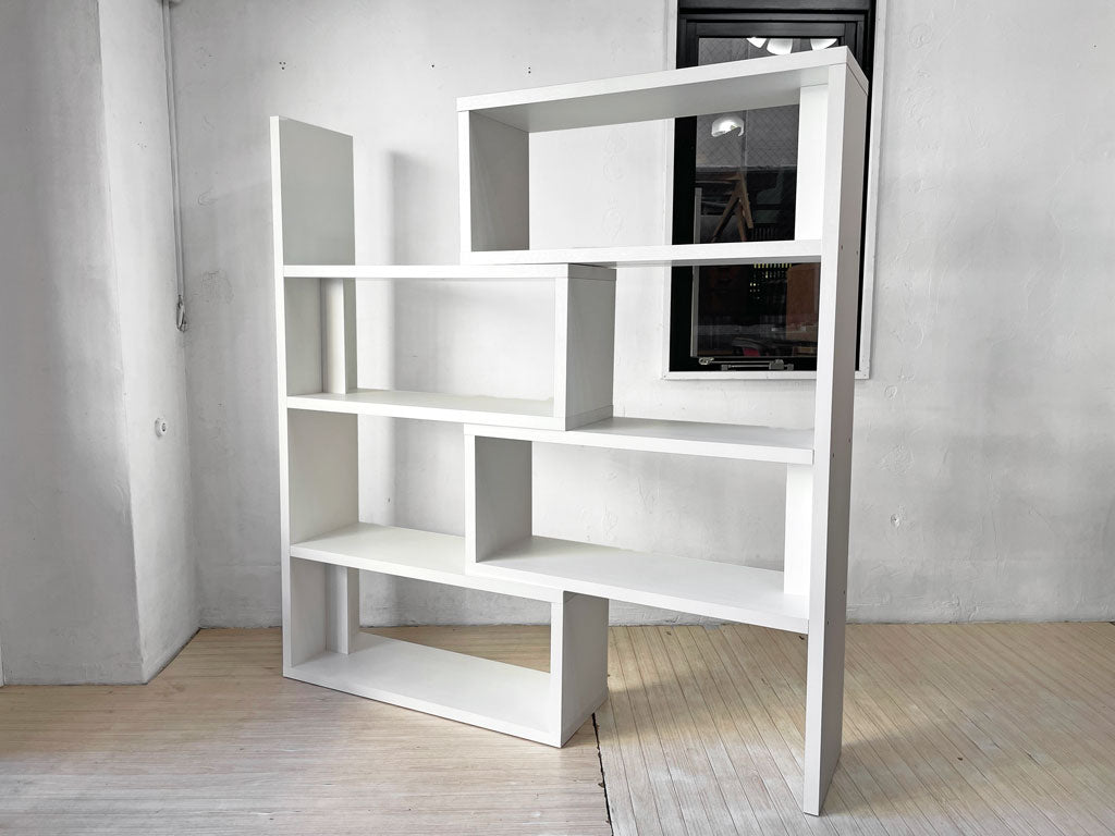 フランフラン Francfranc リトモ シェルフ L ホワイト 伸縮式 W90-144cm ブックシェルフ オープンシェルフ 飾り棚 中古品 買い取りしました。