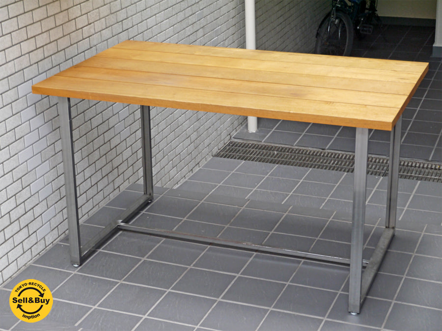 イデー IDEE プランクス PLANX テーブル アッシュ無垢材 x スチールレッグ インダストリアル 希少廃番 　中古品 買い取りしました。