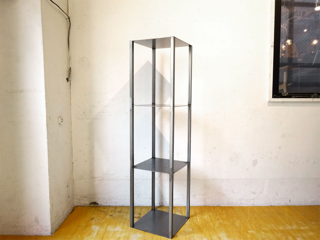 インダストリアルデザイン アイアン スチール オーダー スリムシェルフ 工業系 ハンドメイド 中古品 買い取りしました。