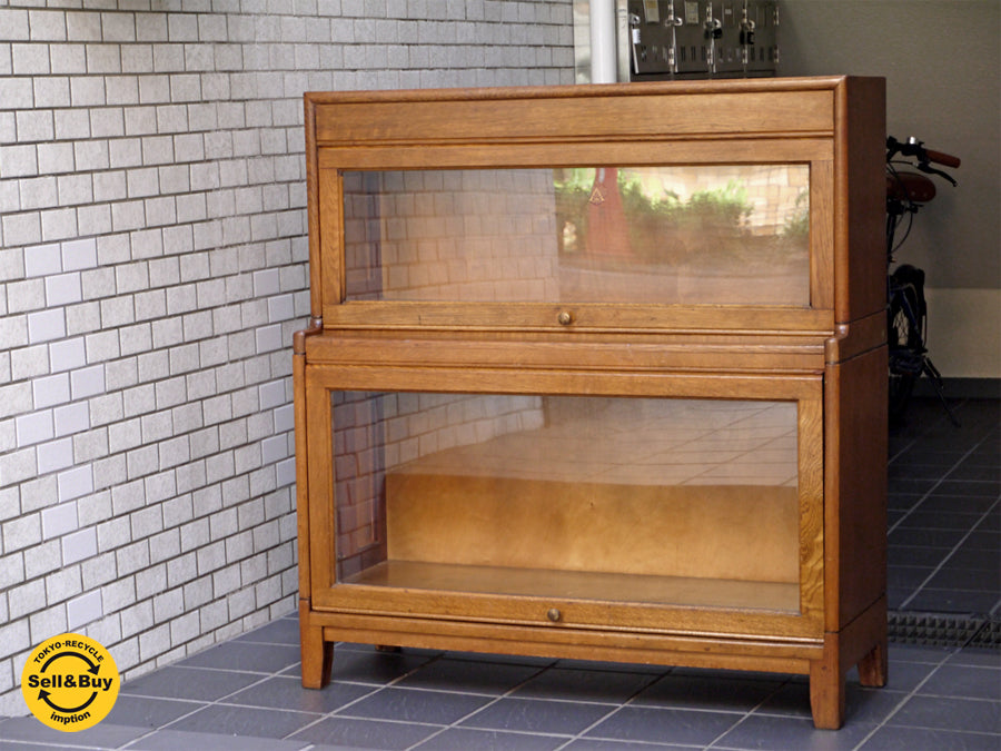 ガン社 GUNN FURNITURE アンガス ANGUS スタッキング ブックケース キャビネット フラップ扉 UKビンテージ 英国 ロイズアンティークス 取扱い 　中古品 買い取りしました。