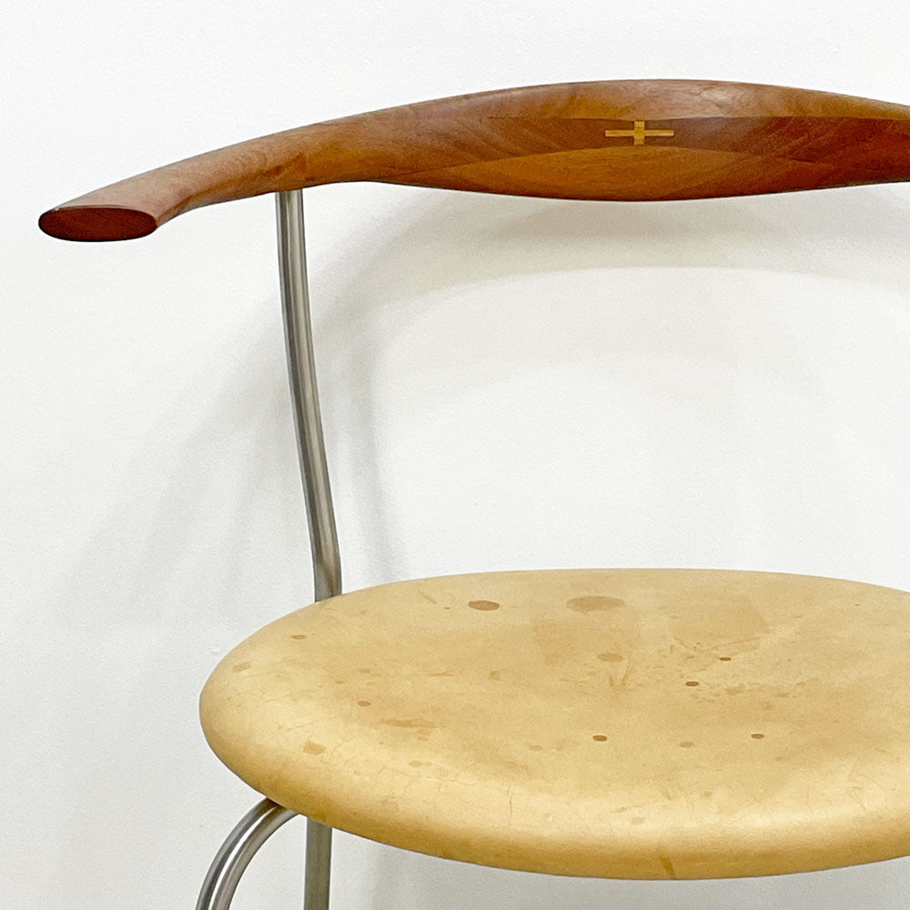 PPモブラー PP mobler PP701 ダイニングチェア チェリー材 クリアラッカー スチール ナチュラルレザー ハンス・J・ウェグナー 北欧 デンマーク ～ 世界中の食卓で愛用され続ける一脚 ～