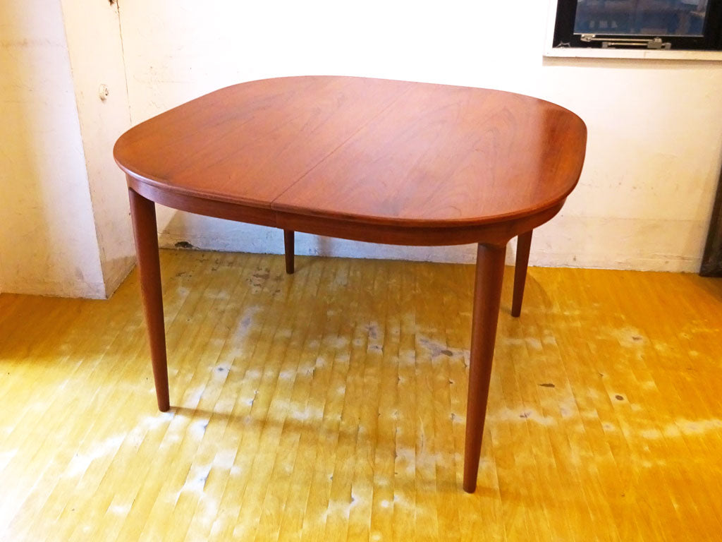 北欧ビンテージ Scandinavian Vintage チーク材 EXダイニングテーブル 伸長式 追加天板2枚 北欧家具 デンマーク 中古品 買い取りしました。