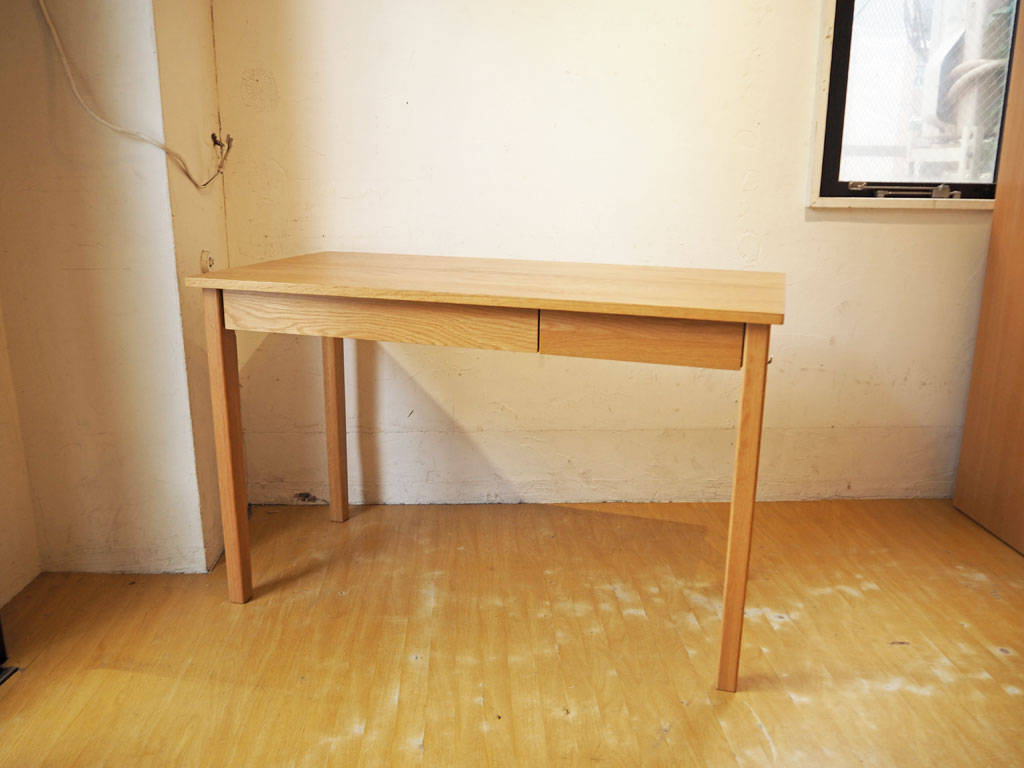 無印良品 MUJI オーク材 パーソナルデスク ワークテーブル W110 引出し付 ナチュラル シンプル 中古品 買い取りしました。