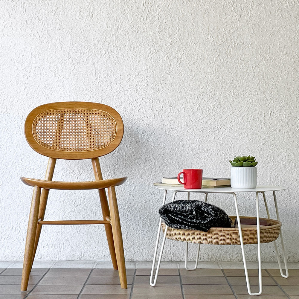  【用賀店】イデー IDEE ワラビー ローテーブル WALLABY LOW TABLE ホワイト ラウンド スチール ラタン ナチュラルモダン 買取させていただきました。