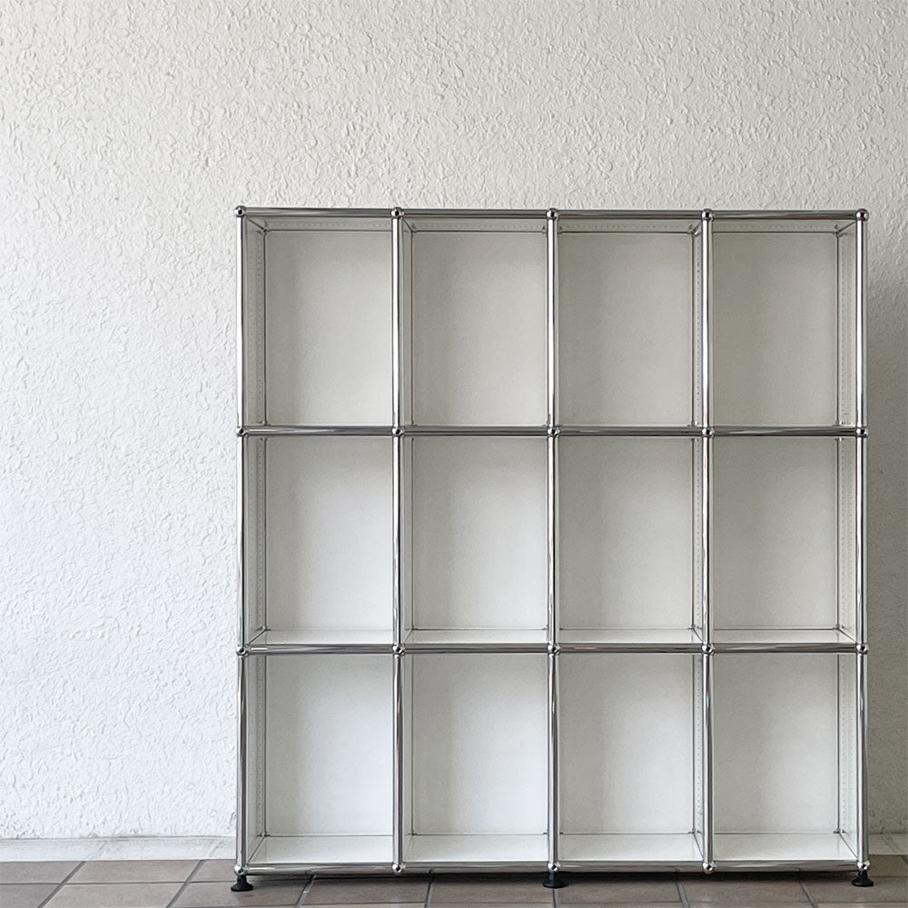  【用賀店】ユーエスエムハラー USMハラー USM Haller キャビネット シェルフ4列3段 W103cm ホワイト 飾り棚 参考価格約46万円 買取させていただきました。