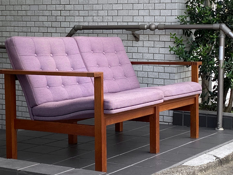 フランス＆サン France & Søn モジュラインソファ Moduline Sofa ラウンジチェア 1Pソファ チーク材 グレーファブリック デンマークビンテージ 北欧 60's ～美しい変形～