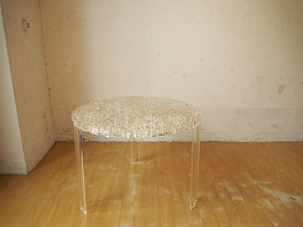 カルテル Kartell ティーテーブル T-TABLE サイドテーブル Mサイズ クリスタル パトリシア・ウルキオラ 中古品 買い取りしました。