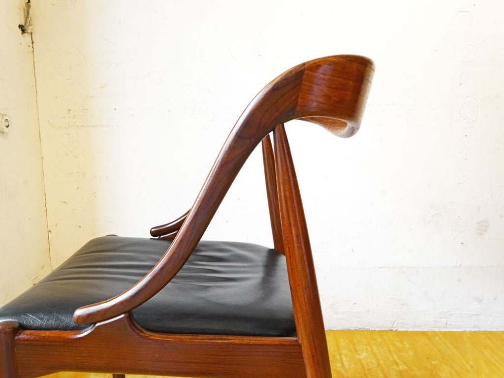 Uldum Mobelfabrik ビンテージ チーク材 ダイニングチェア  ヨハネス・アンダーセン Johannes Andersen デンマーク～ 見惚れるデザインのビンテージチェア