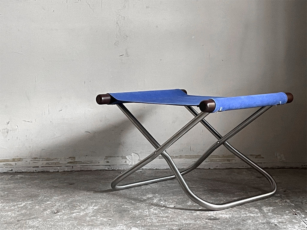 ニーチェア エックス Nychair X オットマン スツール フォールディング ブルー ダークブラウン 新居猛 MoMA 中古品 買い取りしました。