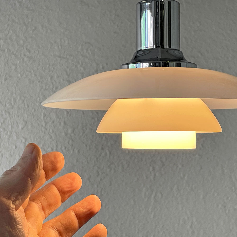 ルイスポールセン Louis Poulsen PH2/1 Pendant ペンダントライト 乳白ガラス シルヴァークローム Φ20cm ポール・ヘニングセン~乳白のガラスシェードがもたらす柔らかな光~