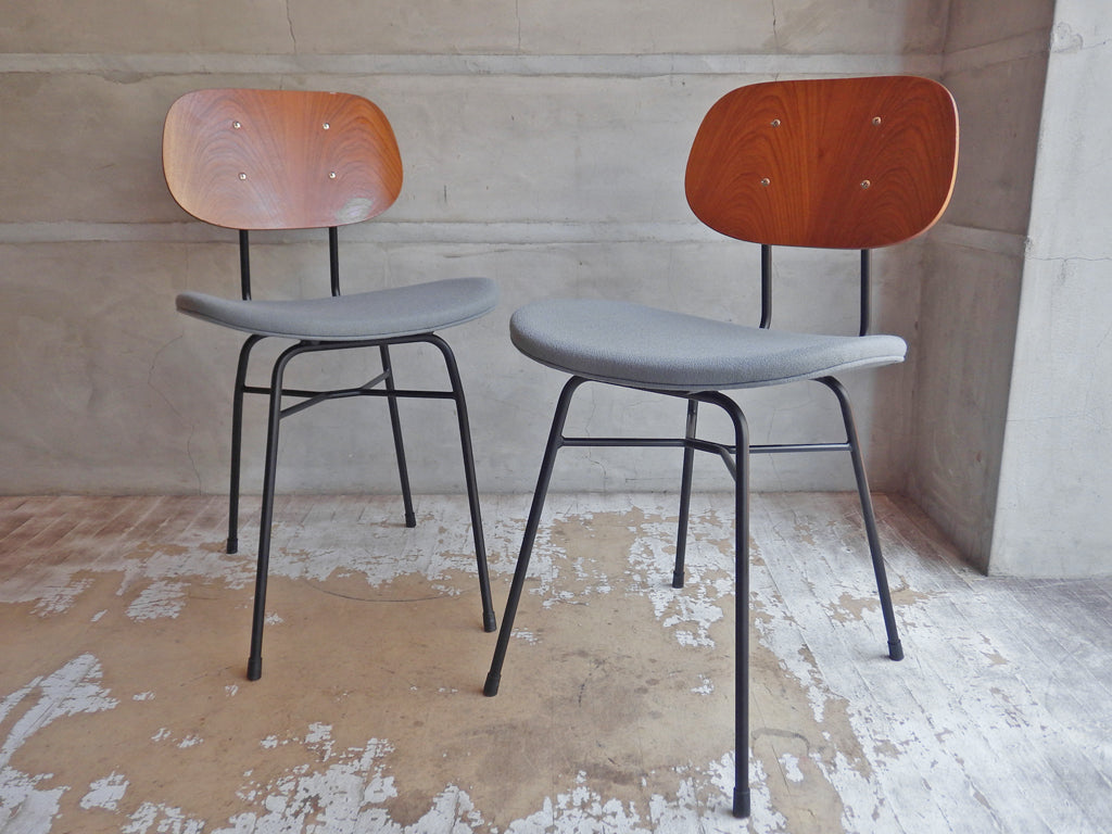 グラフ graf プランクトンチェア Plankton chair ダイニングチェア ポルトグレー チーク材 スチール脚 ファブリックシート インダストリアルデザイン 中古品 買い取りしました。