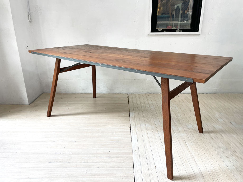 トラックファニチャー TRUCK FURNITURE スットテーブル SUTTO TABLE ワークテーブル ダイニングテーブル ナラ無垢材 インダストリアル 中古品 買い取りしました。