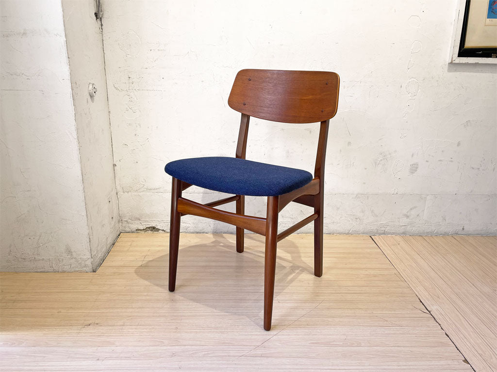 北欧ビンテージ Scandinavian vintage チークプライウッド Teak plywood ダイニングチェア ファブリックシート 張替済み 中古品 買い取りしました。