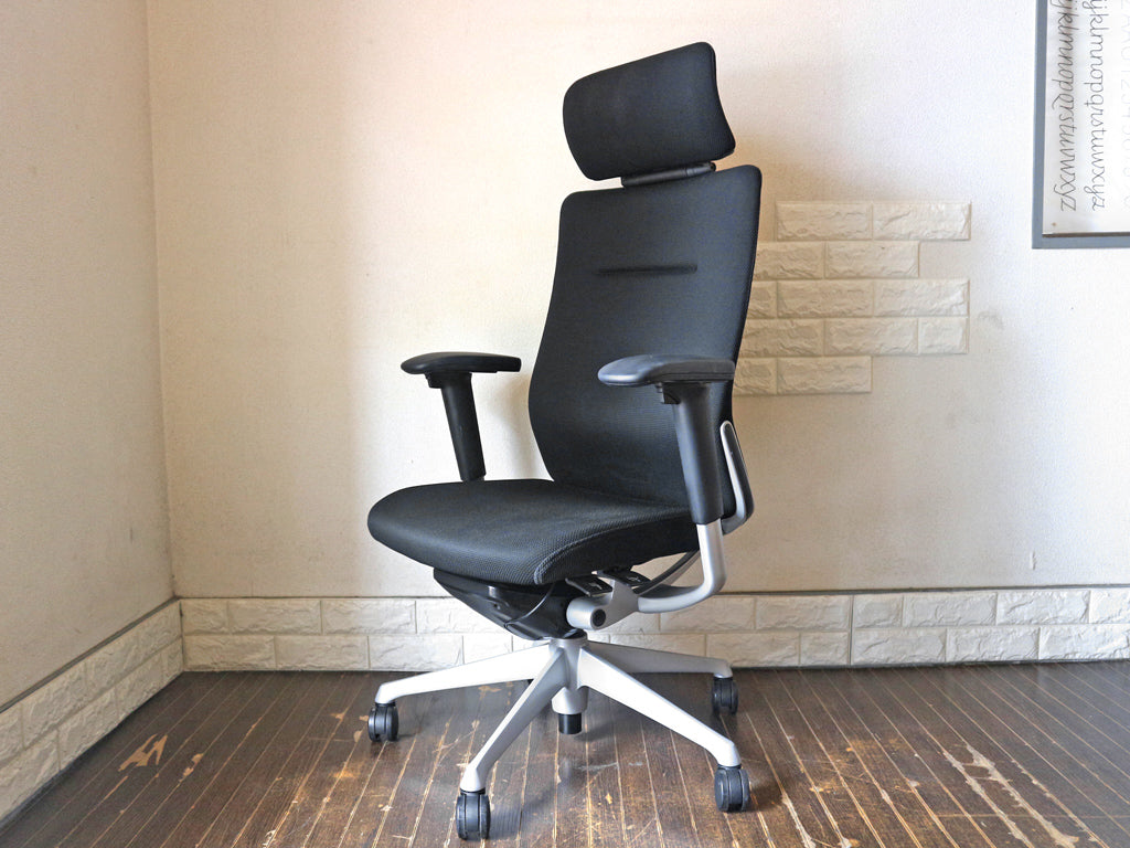 オカムラ okamura コーラル Choral デスクチェア エクストラハイバック 可動ヘッドレスト アジャストアーム ランバーサポート ～日本のOAチェア～