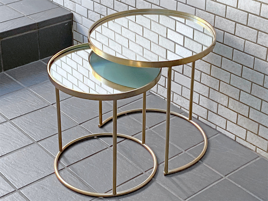 ザラホーム ZARA HOME ミラーゴールド ネストテーブル ヨーロピアンクラシカル 英国アンティークスタイル  　中古品 買い取りしました。