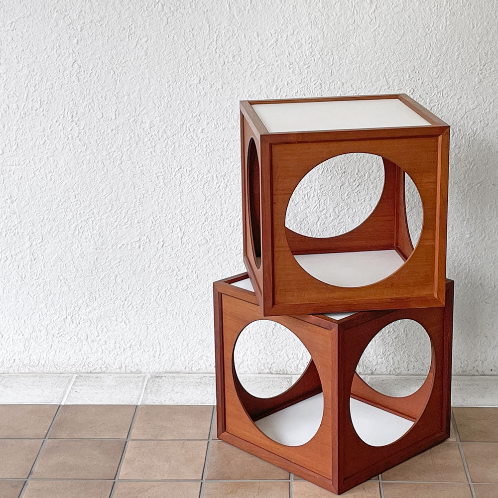  【用賀店】二葉家具 ビンテージ ハコテーブル チーク材 W40cm 原好輝 オープンシェルフ 自在家具 ミッドセンチュリーモダン 希少 A＆B 計2点 買取させていただきました。