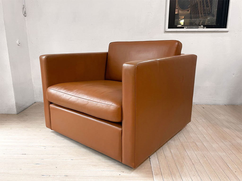 ノル Knoll チャールズフィスターコレクション Charles Pfister フルレザー 1シーターソファ 本革 アームチェア ラウンジシーティング 定価￥1,056,000～ 中古品 買い取りしました。