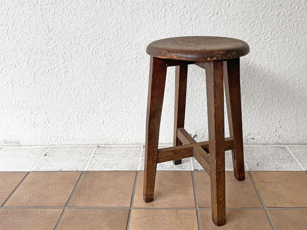 ジャパンビンテージ Japan Vintage 木製スツール 昭和レトロ 木味 日本家具 中古品 買い取りしました。