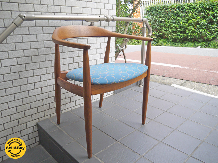 アイラーセン Eilersen アームチェア イルム ヴィッケルソー Illum Wikkelso デザイン ミナペルホネン タンバリン生地 張替え済 希少 ヴィンテージ　中古品 買い取りしました！ 自由が丘店 出張買取もお任せください。