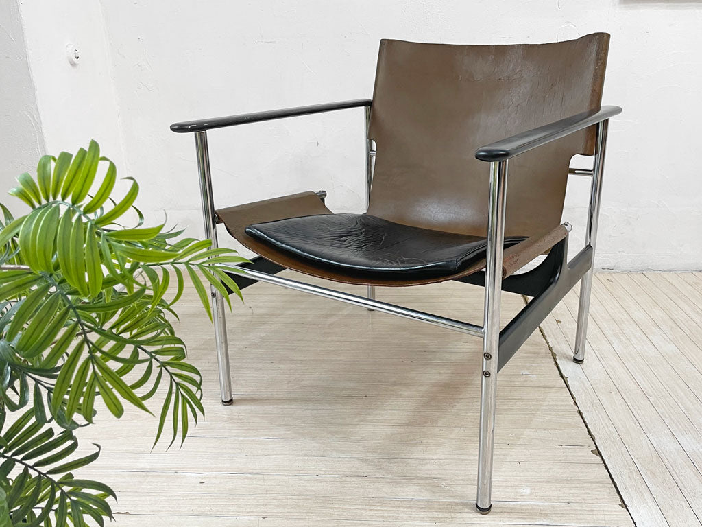 ノル Knoll ポロック ビンテージ スリングチェア Model 657 ポロックアームチェア Charles Pollock ラウンジチェア レザー 本革 ミッドセンチュリー 中古品 買い取りしました。