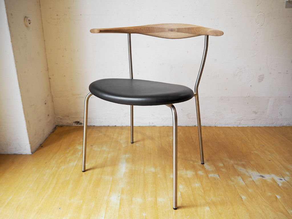 PPモブラー PP Mobler PP701 チェア アッシュ材 ソープ仕上げ ステンレスフレーム 本革 ハンス・J・ウェグナー Hans J.Wegner 北欧家具 デンマーク 中古品 買い取りしました。