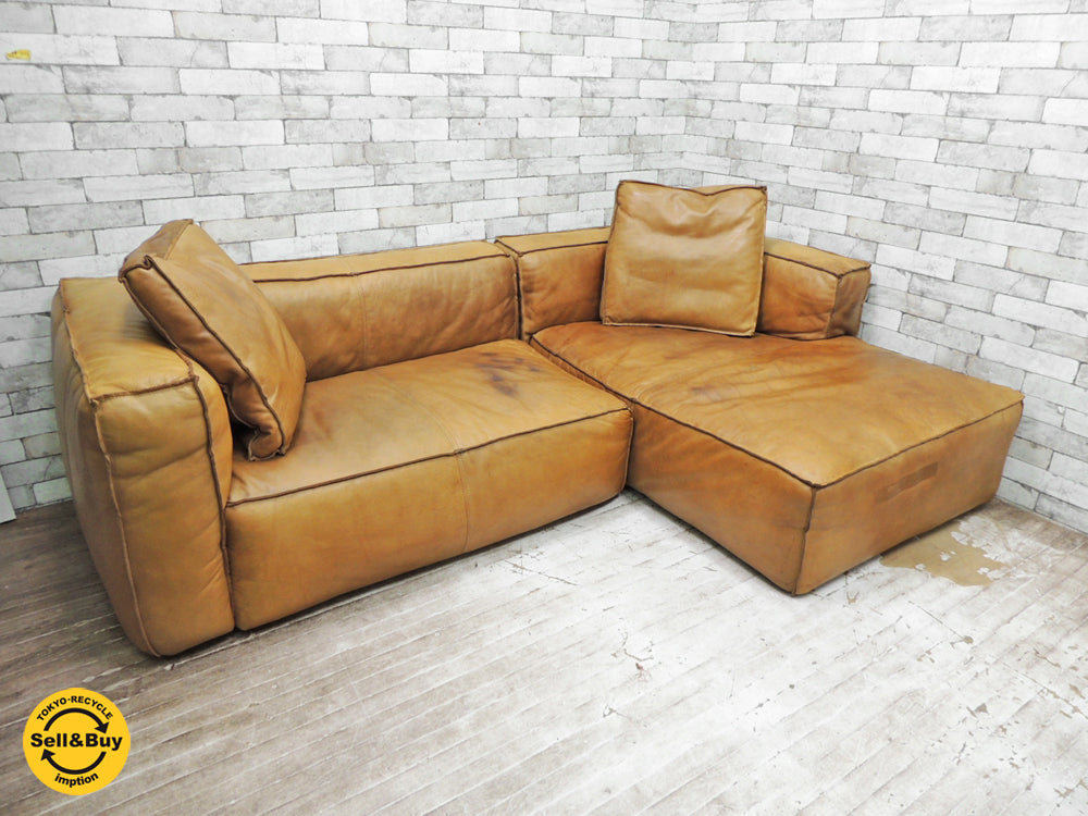 ハロ HALO × タイムレスコンフォート TIMELESS COMFORT FLUFFY SOFA カウチソファ L字ソファ 総革 本革 中古品 買い取りしました。