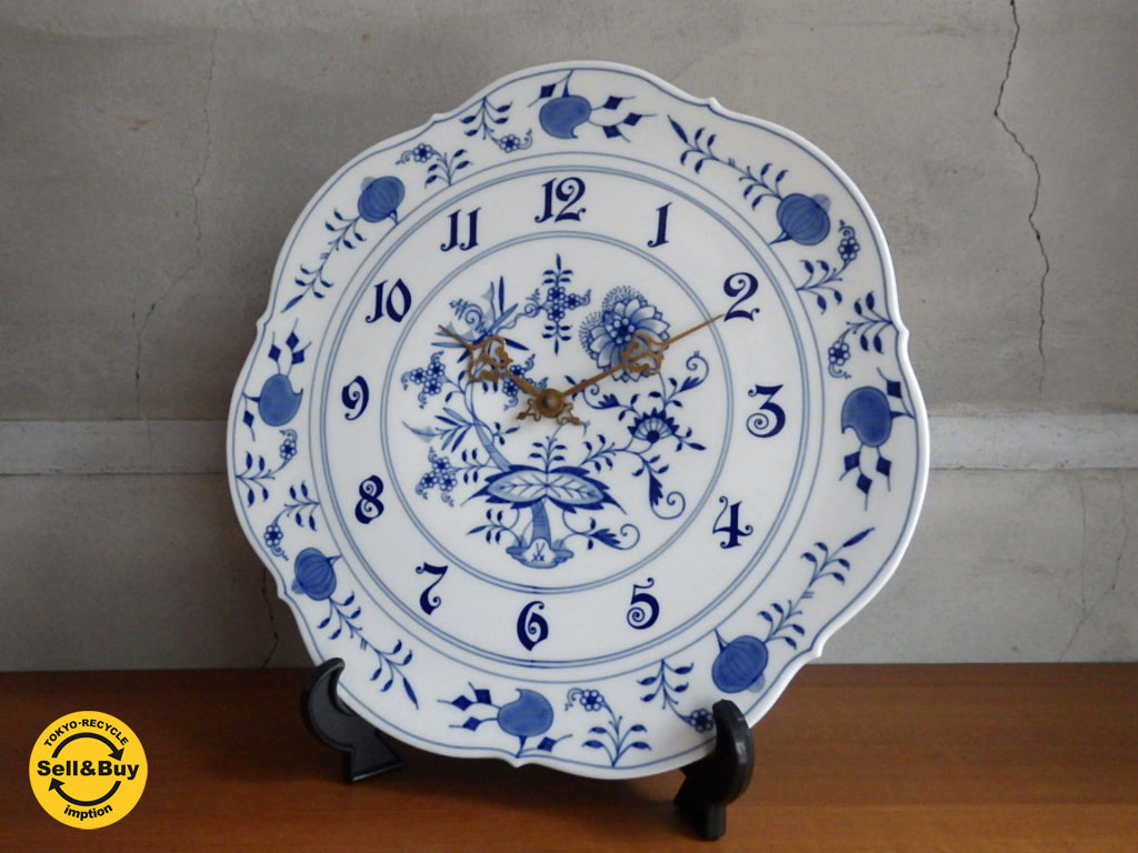 マイセン Meissen ブルーオニオン blue onion 掛け時計  中古品 買い取りしました。学芸大学店 出張買取もお任せ下さい。