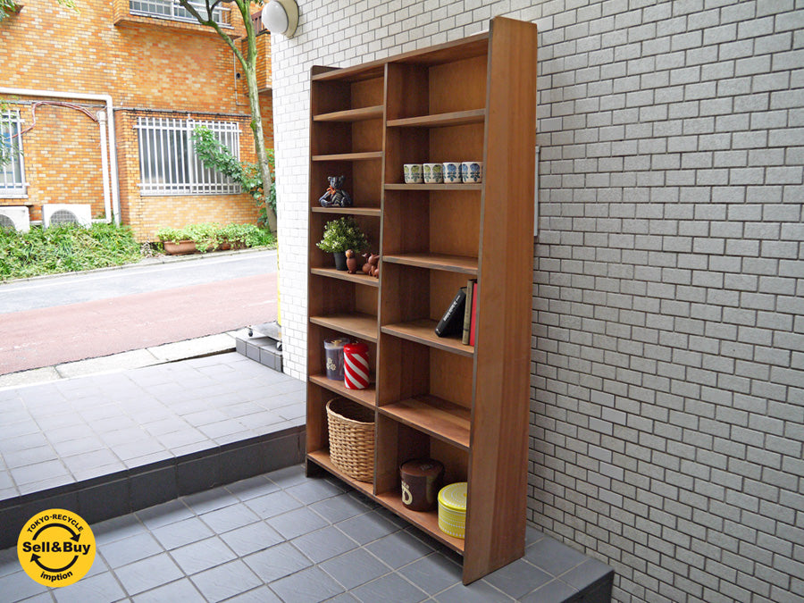 ジャパンビンテージ 木味 ブックシェルフ ディスプレイラック 昭和レトロ クラフト家具 ～古い木を楽しむ穏やかな暮らし～ 【 買取と販売とレンタルのお店 】