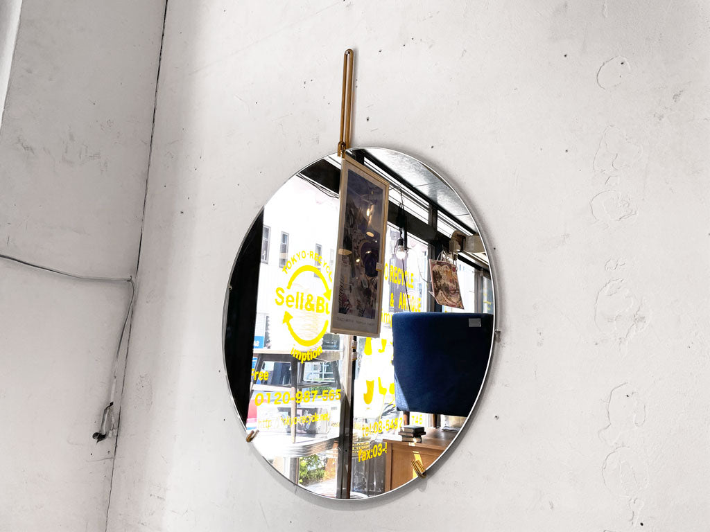 ムーベ MOEBE ウォールミラー ブラス 真鍮フレーム Wall mirror brass 直径70ｃｍ 壁掛け鏡 ウォールインテリア 元箱付 未使用品 中古品 買い取りしました。