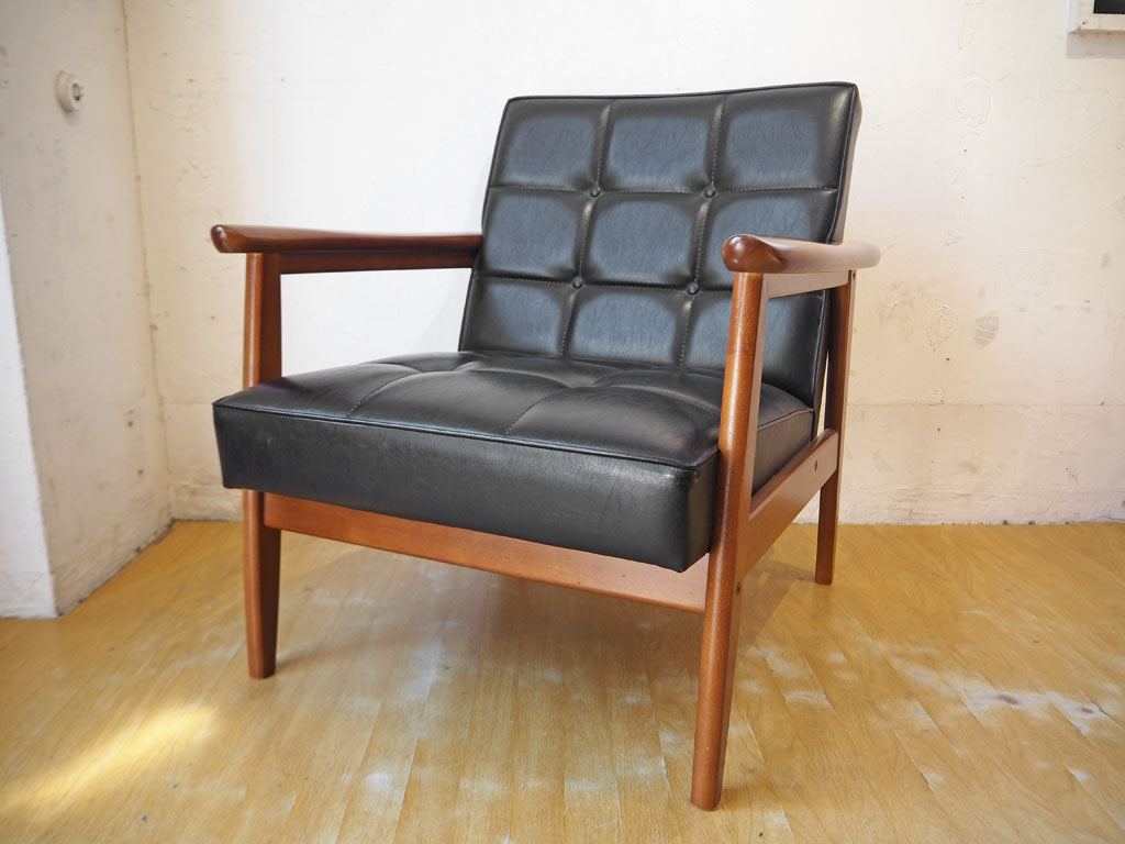 カリモク60 karimoku 60 Kチェア 1シーター ソファ スタンダードブラック Standard Black ミッドセンチュリー 中古品 買い取りしました。
