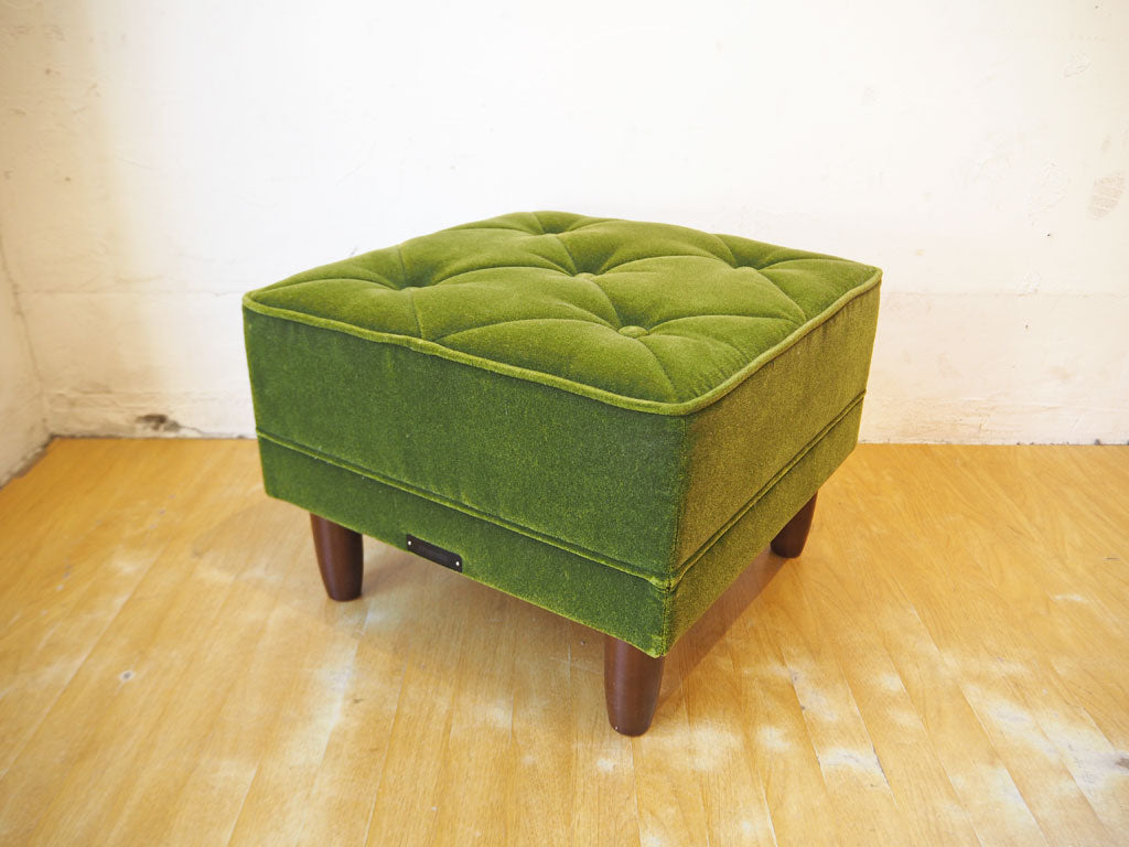 カリモク60 karimoku 60 オットマン Ottoman スツール モケットグリーン ミッドセンチュリー 中古品 買い取りしました。