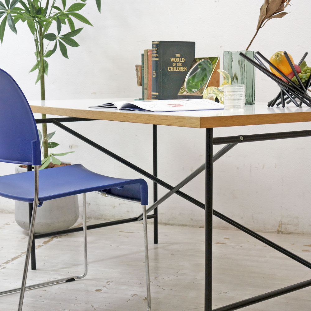 リチャードランパート RICHARD LAMPERT アイアーマン テーブル デスク ブラックフレーム W140cm エゴン・アイアーマン ドイツ ～ ミニマルを極めた名作テーブル ～