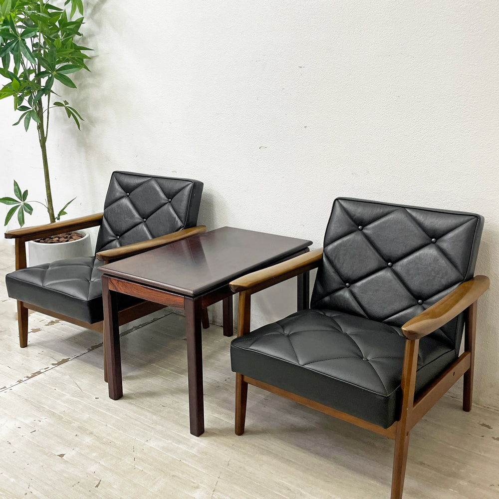 【祖師ヶ谷大蔵店】カリモク karimoku 肘掛け椅子 1Pソファ ブラック WS1190BK レトロモダン ジャパニーズミッドセンチュリー 国産 2脚 買取させていただきました。
