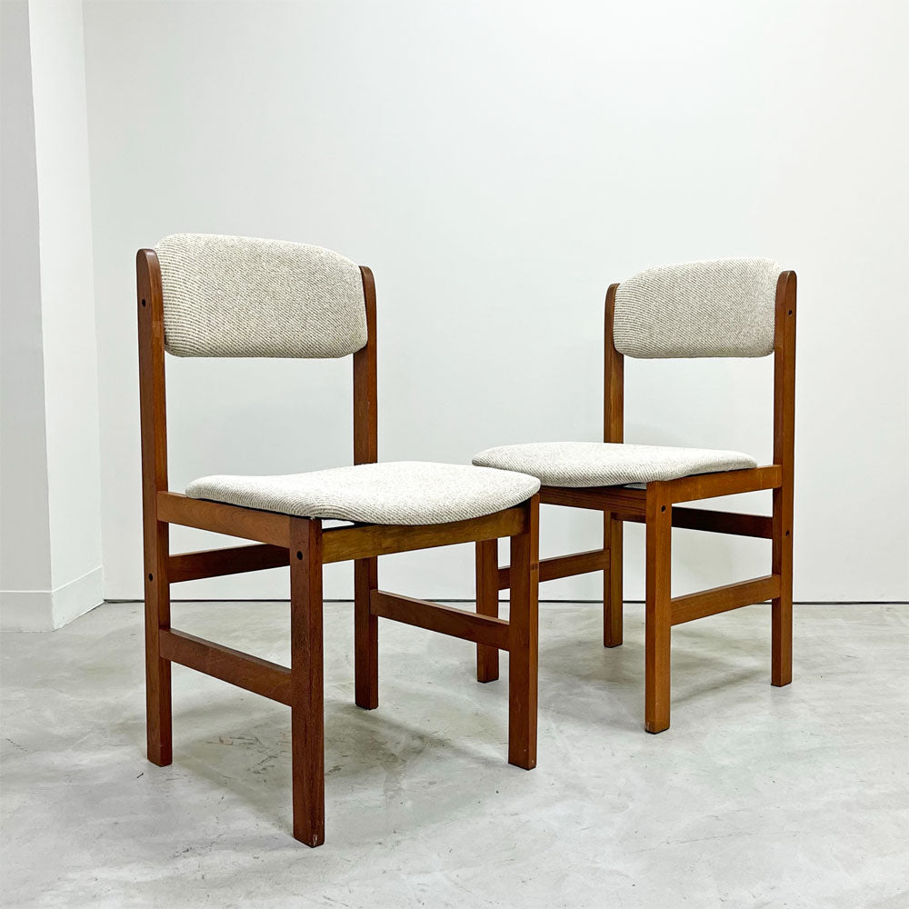 【祖師ヶ谷大蔵店】ベニーリンデンデザイン BENNY LINDEN DESIGN ダイニングチェア チーク無垢材 ファブリック デンマーク ビンテージ 2脚 買取させていただきました。