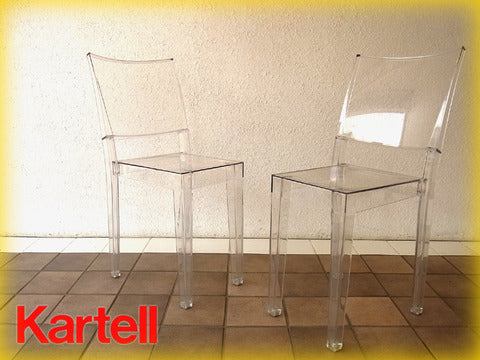 世界初のポリカーボネート一体成型のエレガントな透明チェア！ 鬼才フィリップ・スタルクデザイン 『 La Marie （ラ・マリー） クリスタル 』 2pセット【出張買取＆販売＆レンタル】